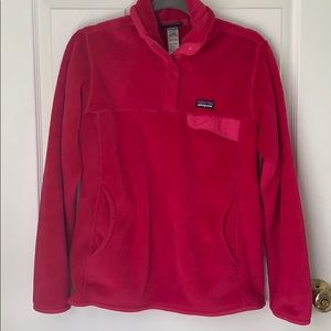 Woman’s Pink Patagonia snap T pullover fleece